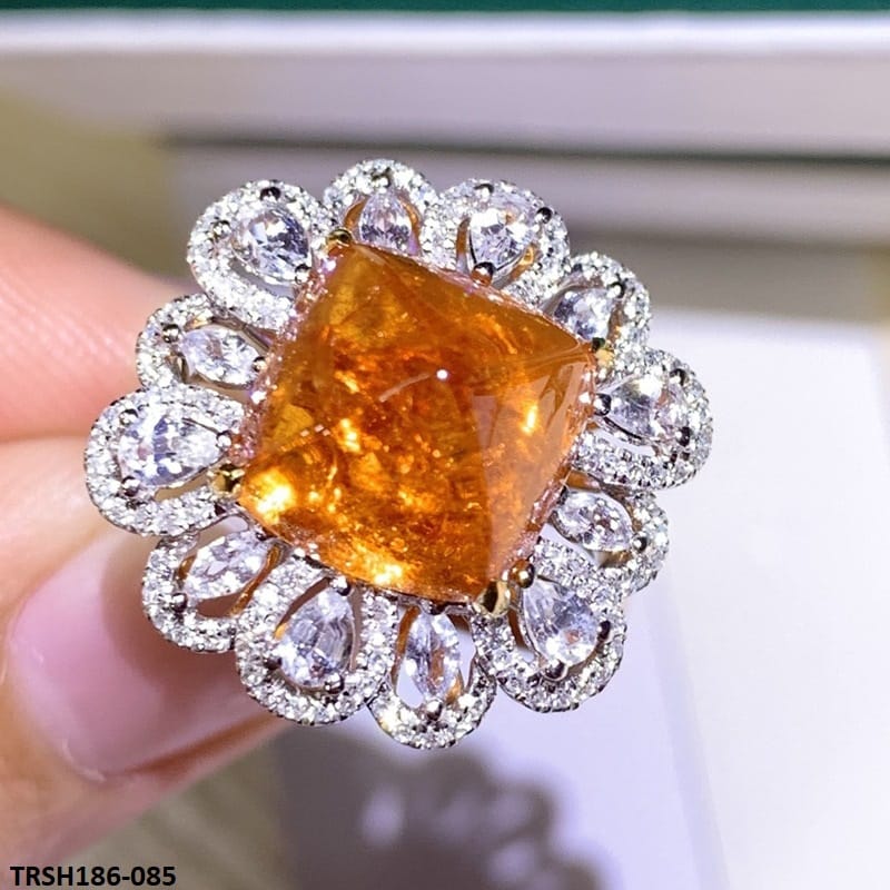 TRSH186 KRL Up Level Flower Cocktail Adjustable Ring - TRSH