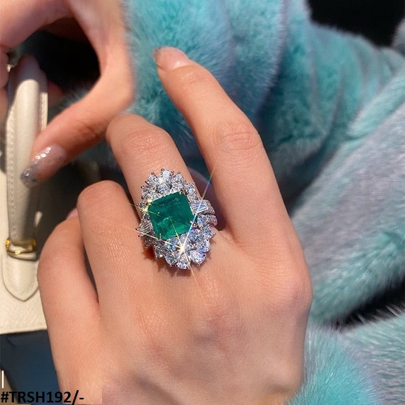 TRSH192 KRL Square Layers Pear Adjustable Ring - TRSH
