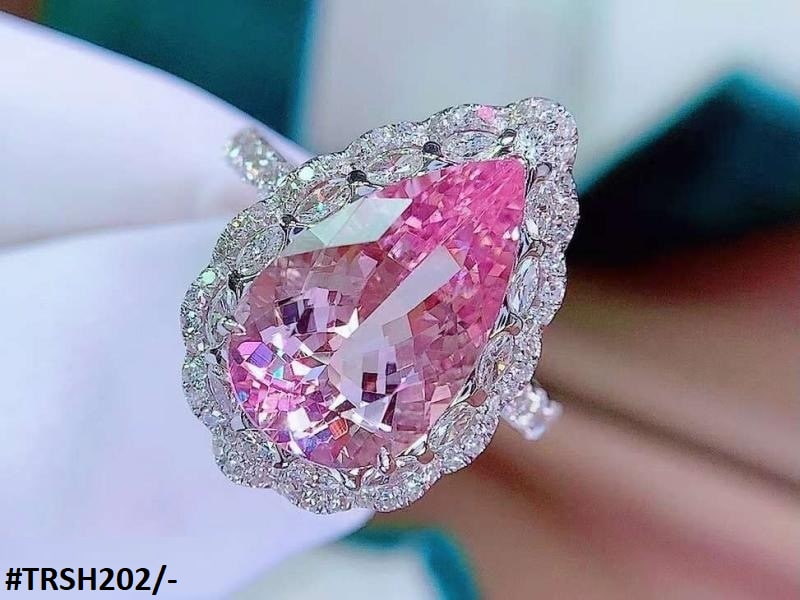 TRSH202 GWH Pink Pear Adjustable Ring - TRSH