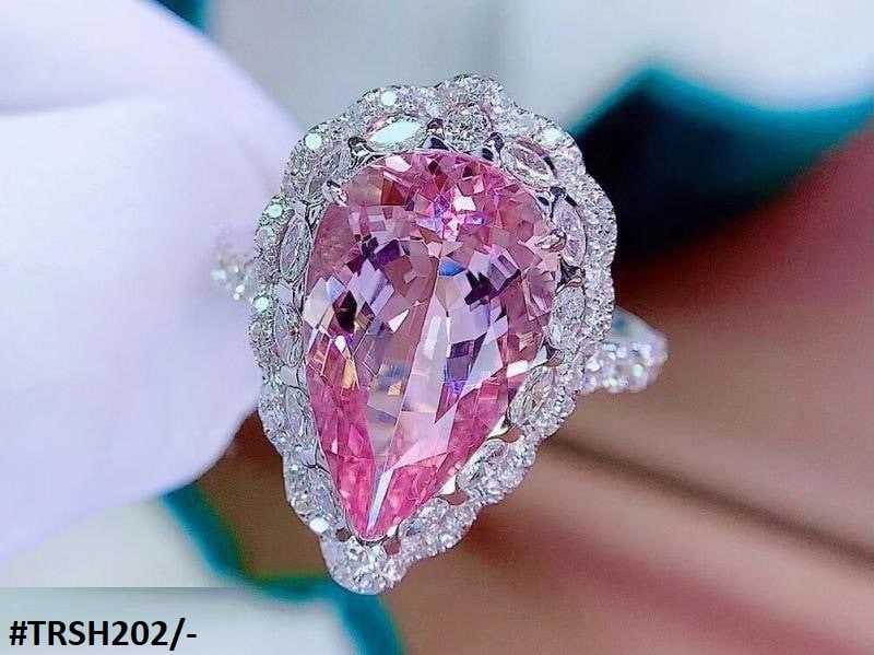 TRSH202 GWH Pink Pear Adjustable Ring - TRSH