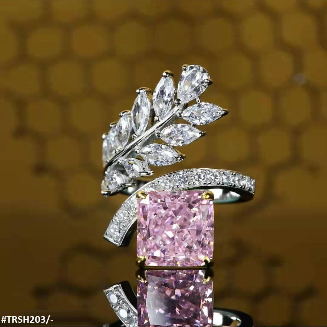 TRSH203 GWH Square Leaf's Adjustable Ring - TRSH
