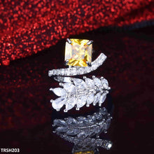 TRSH203 GWH Square Leaf's Adjustable Ring - TRSH