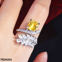 TRSH203 GWH Square Leaf's Adjustable Ring - TRSH
