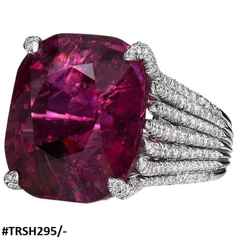 TRSH295 KYC Redish Cathedral Ring - TRSH
