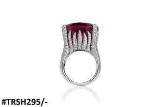 TRSH295 KYC Redish Cathedral Ring - TRSH