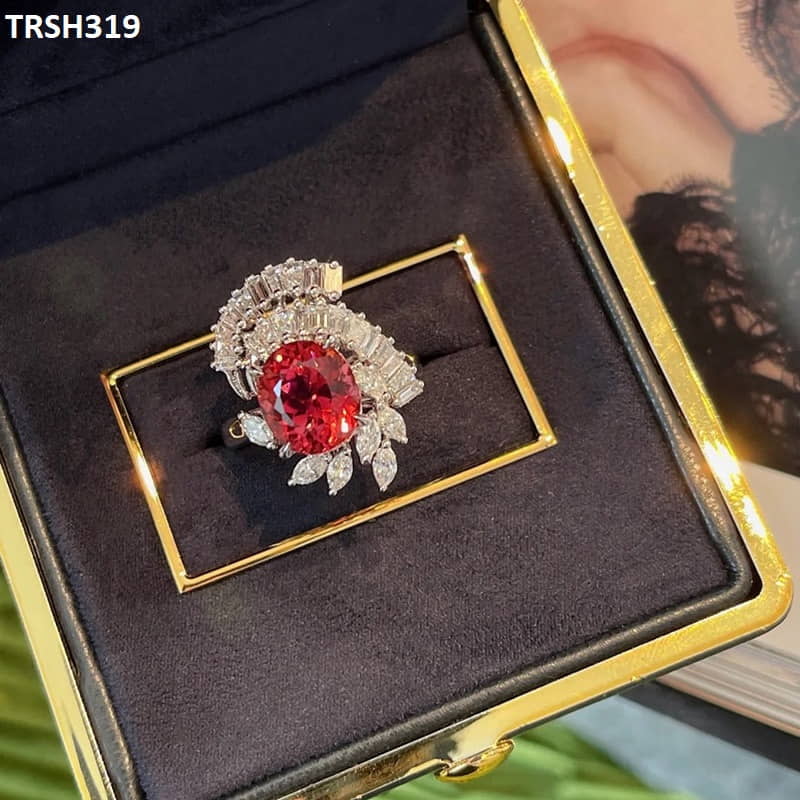 TRSH319 CJD Baguette/Tear Step Adjustable Ring - TRSH