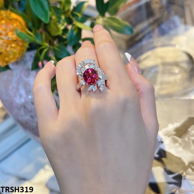 TRSH319 CJD Baguette/Tear Step Adjustable Ring - TRSH