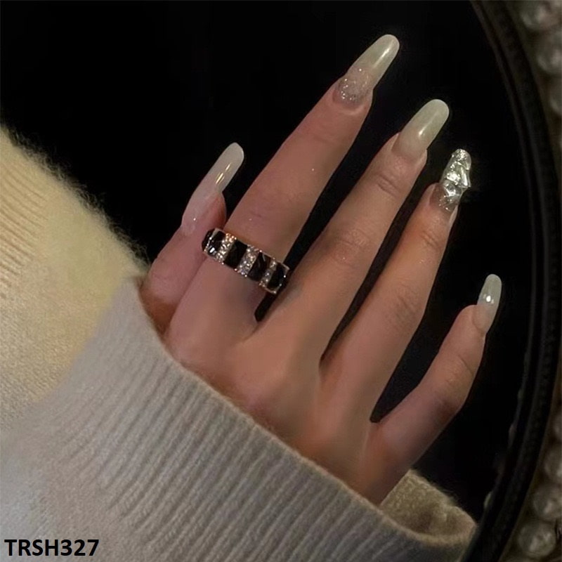 TRSH327 CJD Black Track Adjustable Ring - TRSH