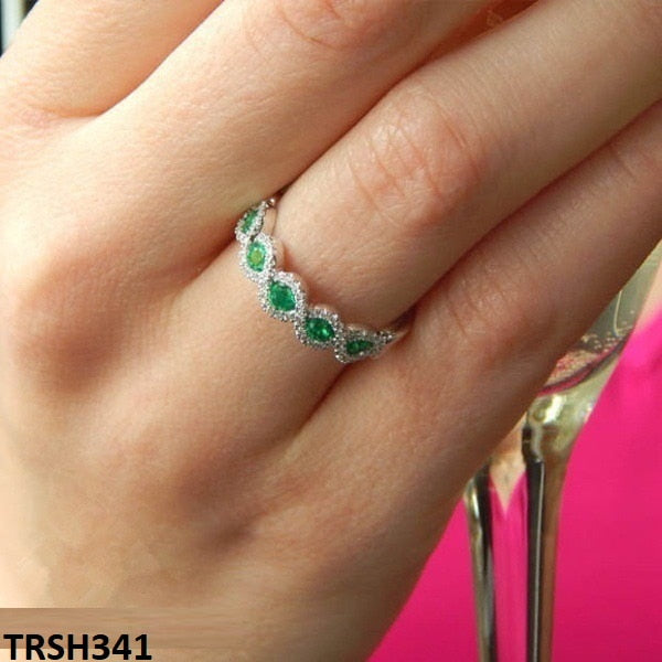 TRSH341 CSH Zircon Braided Ring (Challa) - TRSH