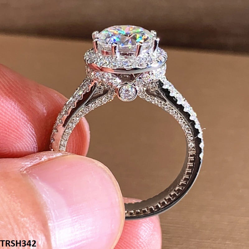 TRSH342 CSH Cathredral Crystal Step Ring - TRSH