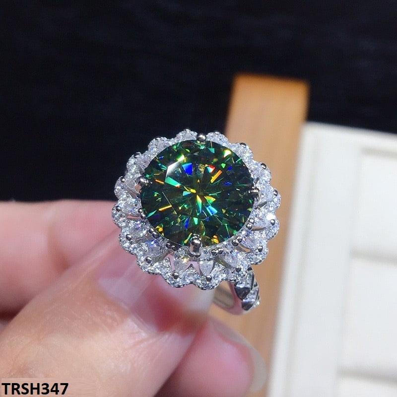 TRSH347 CSH Greenish Oval Ring - TRSH