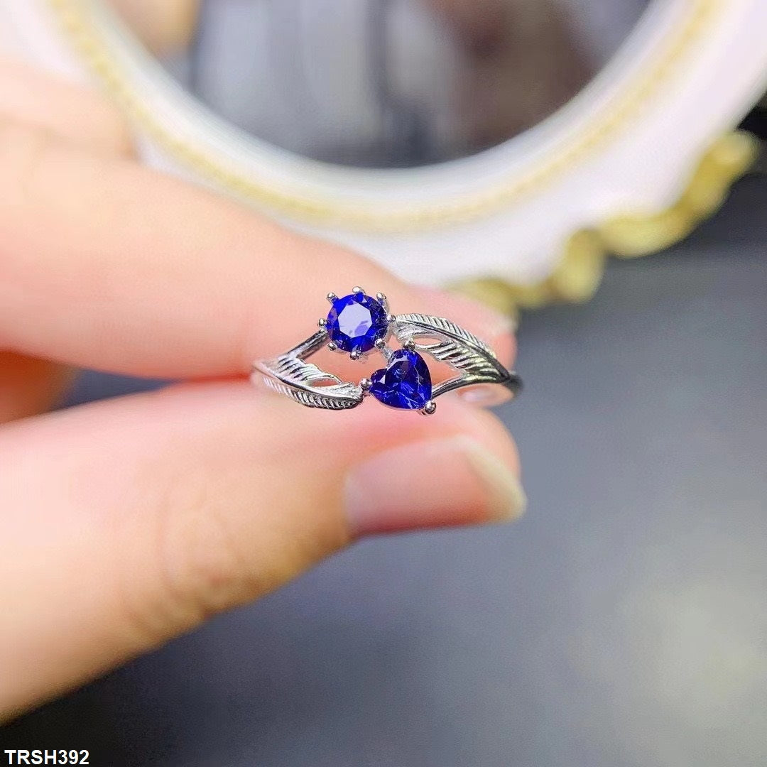 TRSH392 GWH Blue Circles Adjustable Ring - TRSH