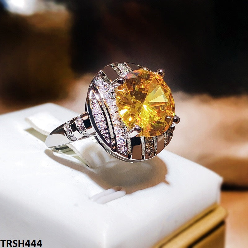TRSH444 KYC Yellow/Circle Adjustable Ring - TRSH