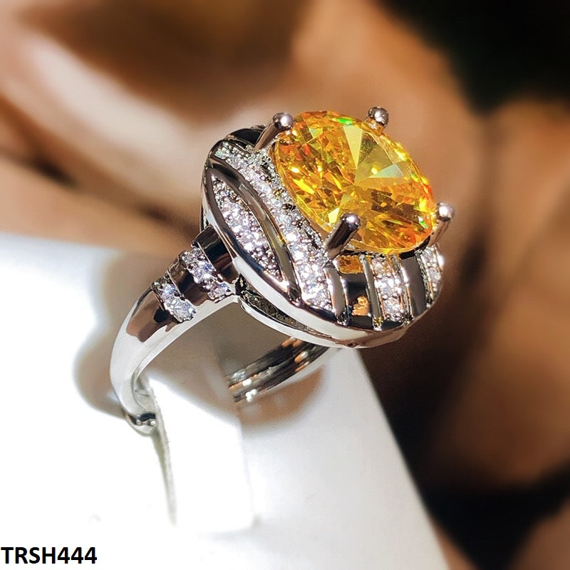 TRSH444 KYC Yellow/Circle Adjustable Ring - TRSH
