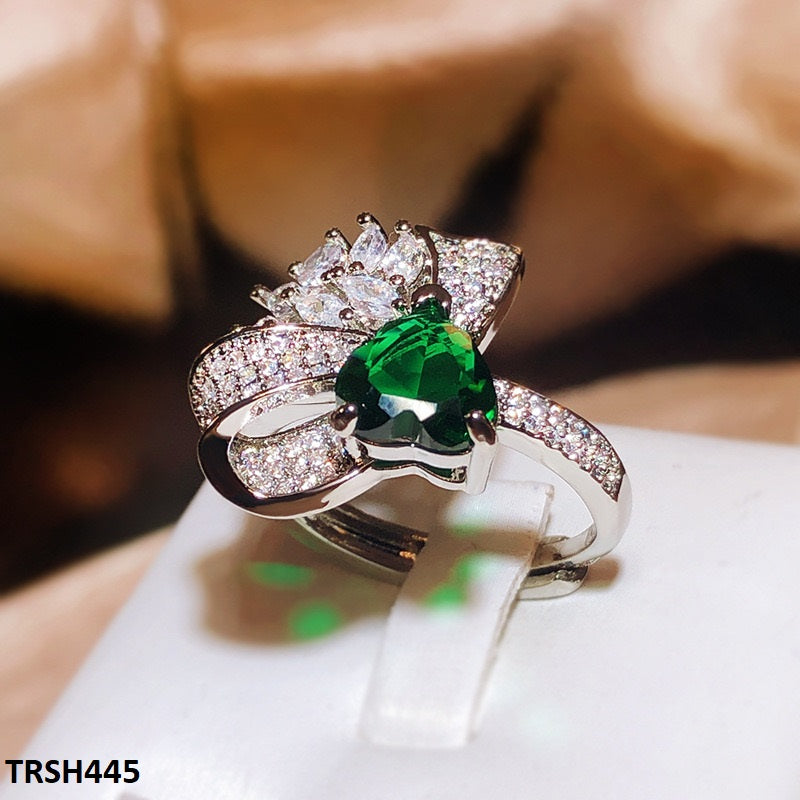 TRSH445 KYC Heart/Bow Adjustable Ring - TRSH