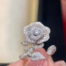 TRSH510 CJD Open Imp Flower Ring Adjustable- TRSH