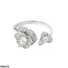 TRSH512 CJD Imp Open Flower Ring Adjustable- TRSH