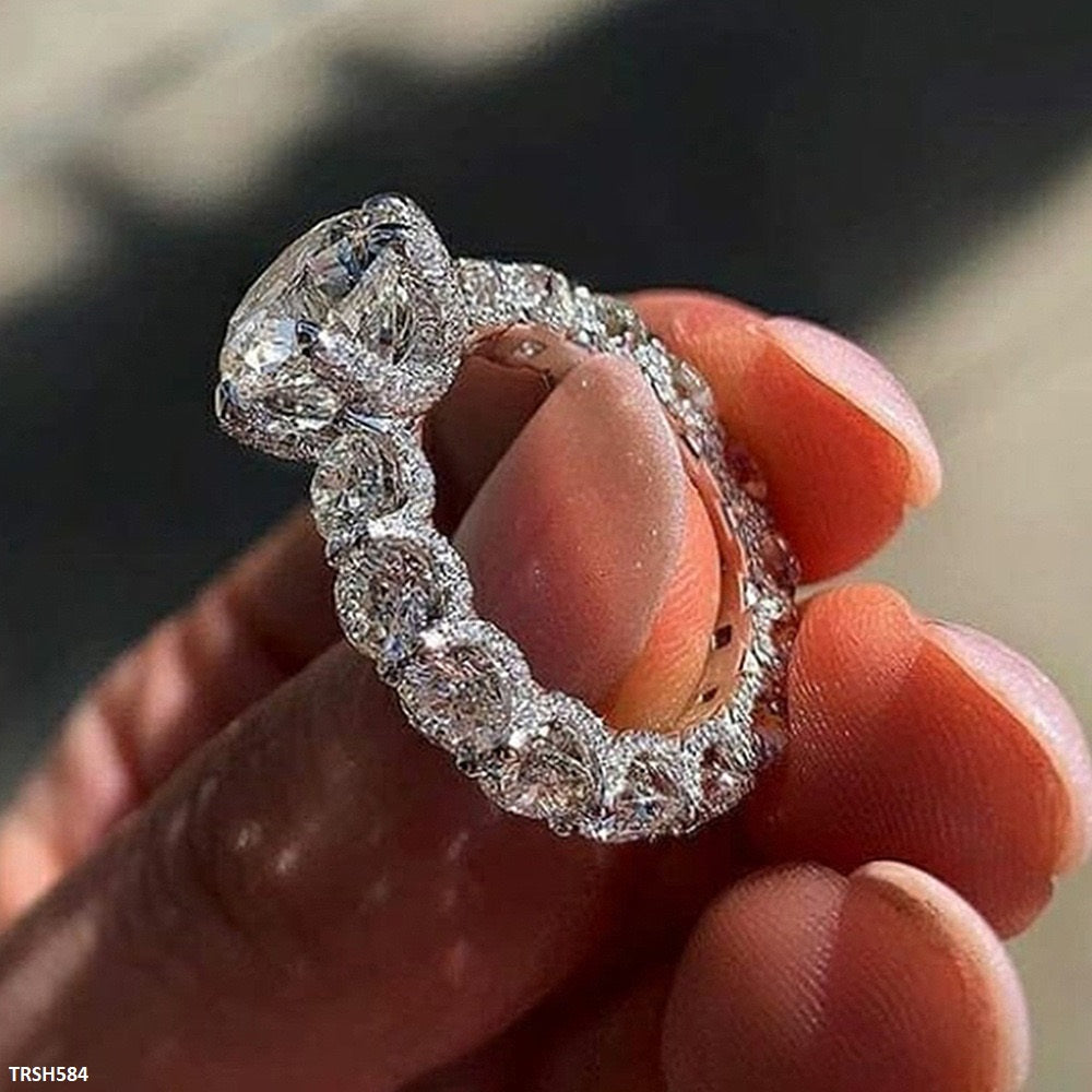 TRSH584 CSH Round Stone Ring - TRSH