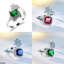 TRSH595 YLE Square/Flower  Ring  - TRSH