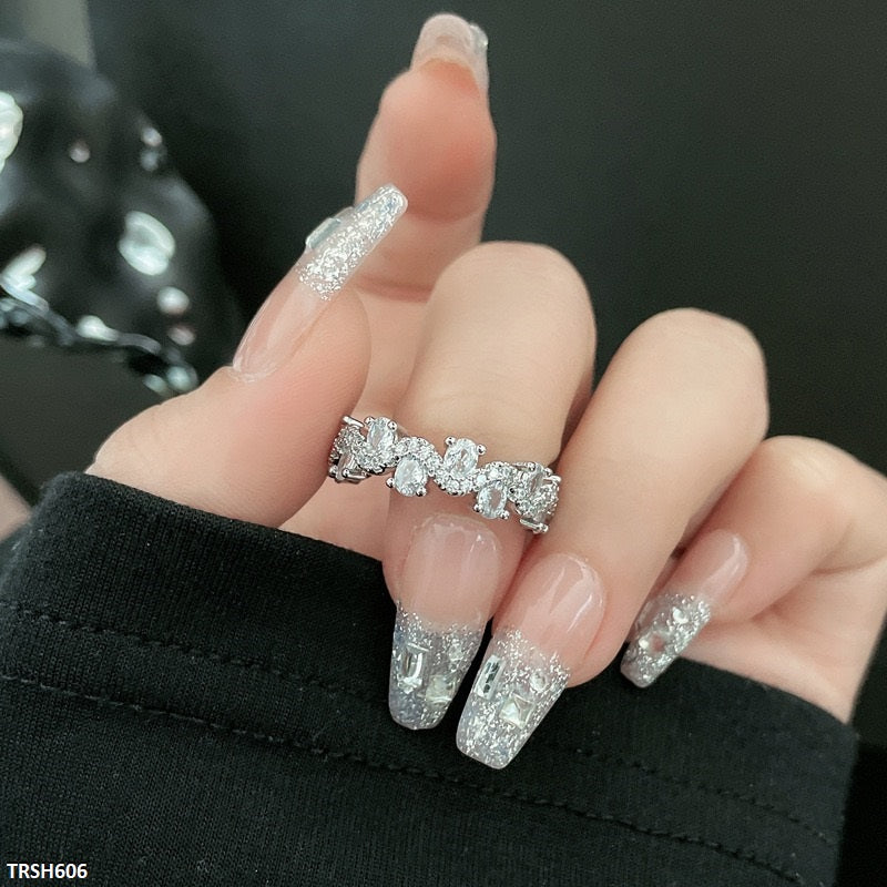 TRSH606 SJS Oval Stone Ring Adjustable - TRSH