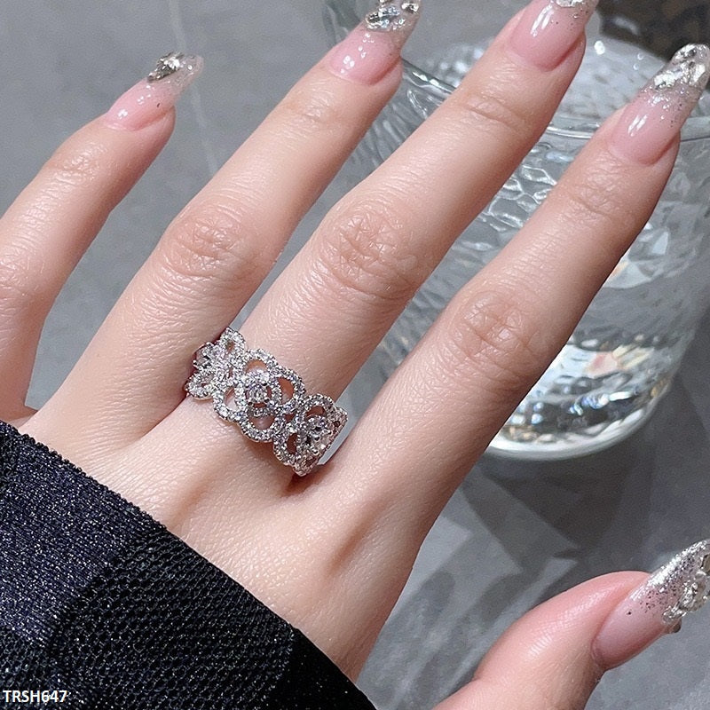 TRSH647 JJS Flower Ring Adjustable - TRSH