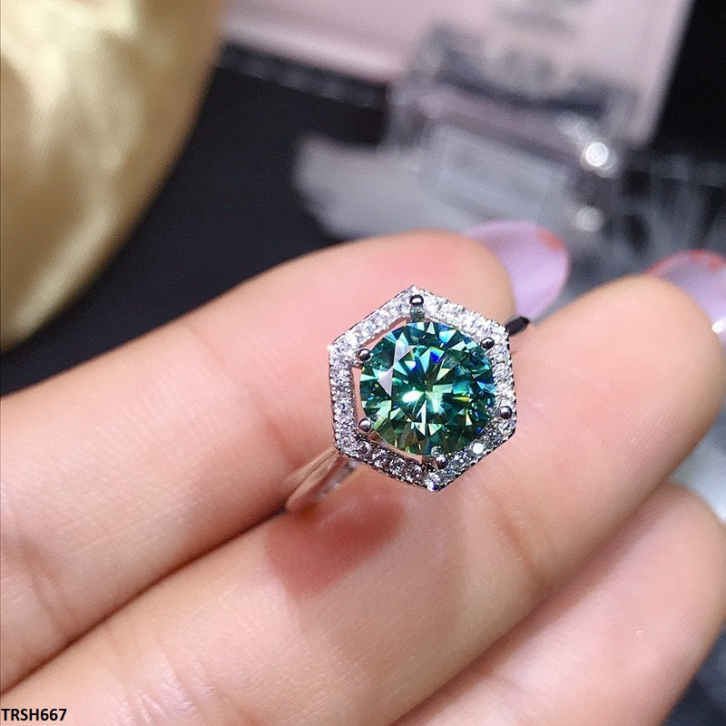 TRSH667 BJF Round Stone Ring Adjustable - TRSH