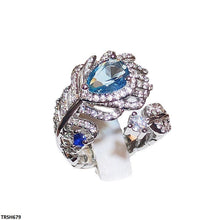TRSH679 KYC Tear Stone/Leaf Ring Adjustable - TRSH
