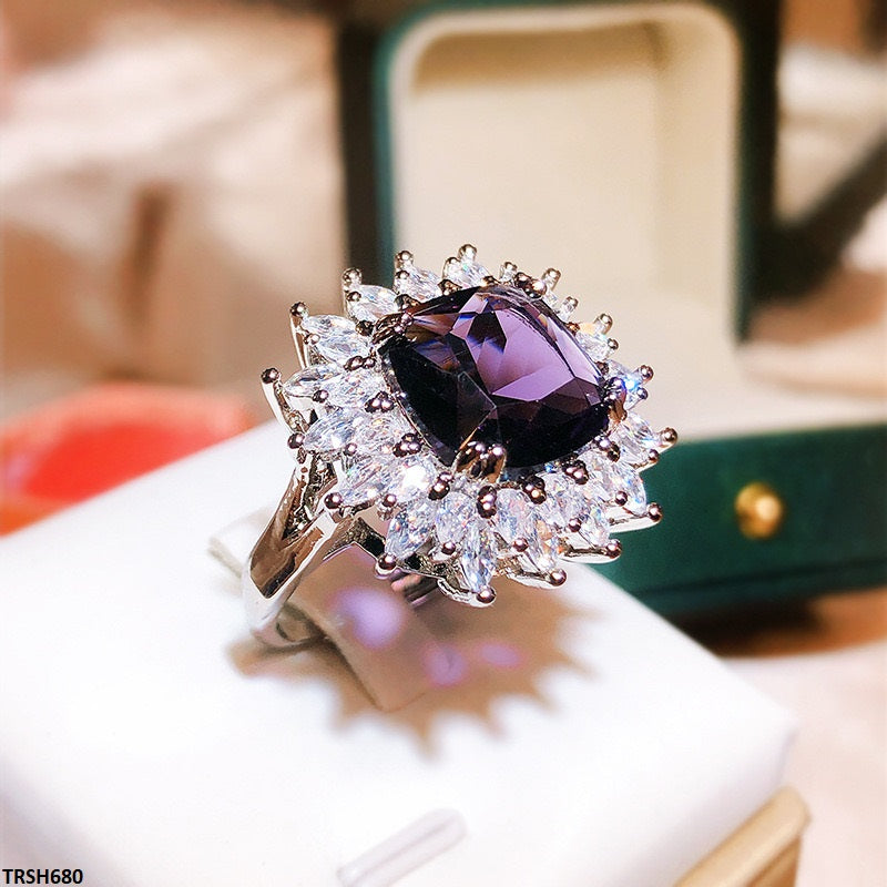 TRSH680 KYC Purple Circle Adjustable Ring  - TRSH