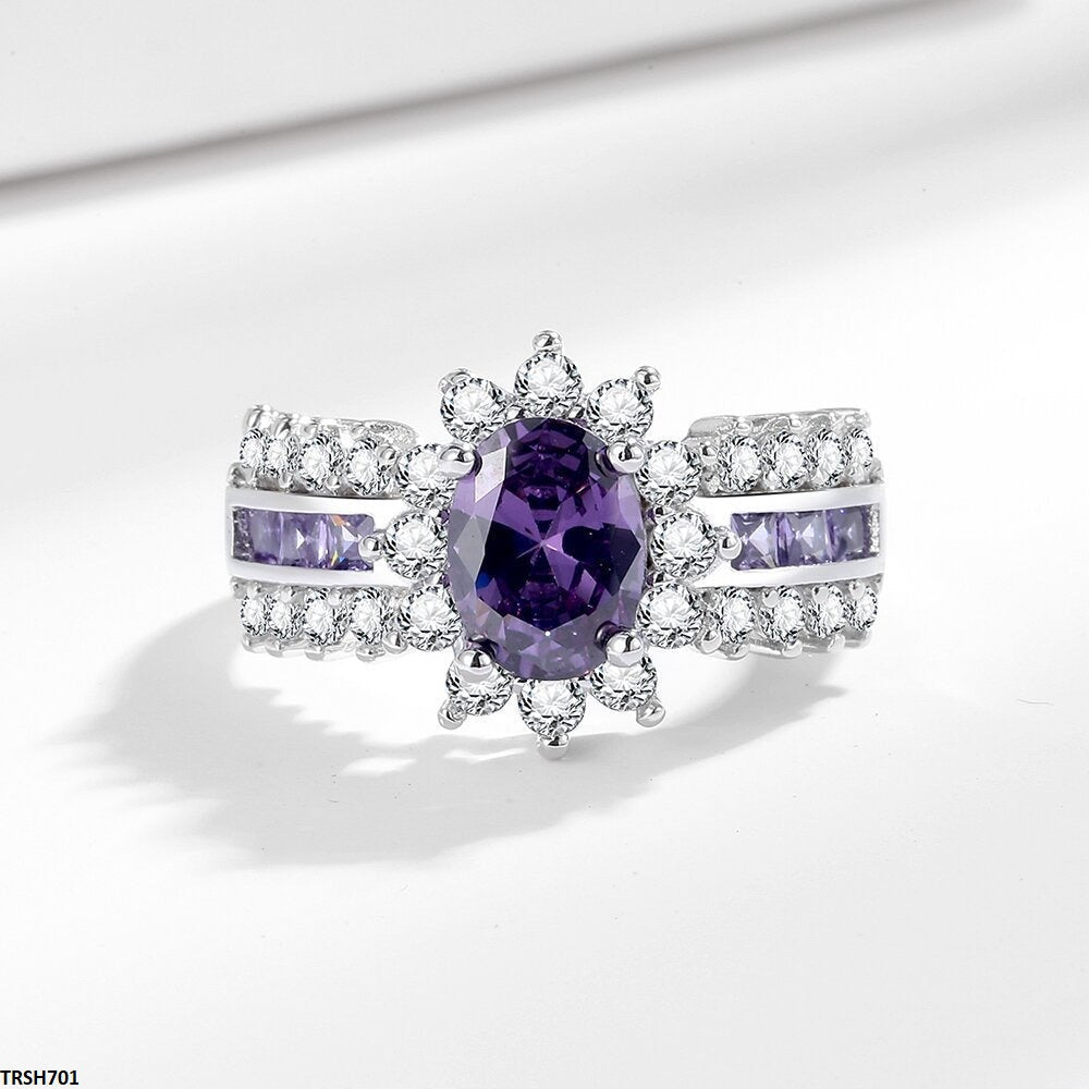 TRSH701 BLX Oval/Flower Ring Adjustable - TRSH