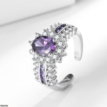 TRSH701 BLX Oval/Flower Ring Adjustable - TRSH