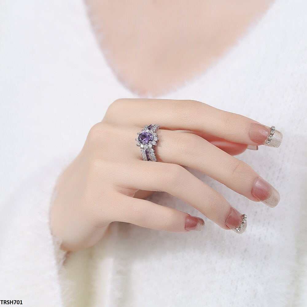 TRSH701 BLX Oval/Flower Ring Adjustable - TRSH