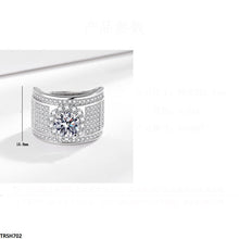 TRSH702 BLX Pave Round Stone Ring Adjustable - TRSH