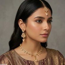 LNSH00208 ANI Round Pearl Drop Necklace Set - LNSH