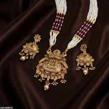 LMLH00074 ANI Round Pearl Drop Mala Set - LMLH