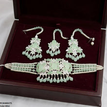 PCKH00275 SDQ Oval Pearl Drop Choker Set - PCKH