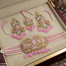 PCKH00276 SDQ Oval Pearl Drop Choker Set - PCKH