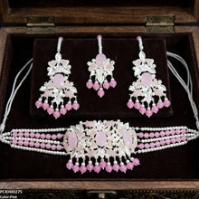 PCKH00275 SDQ Oval Pearl Drop Choker Set - PCKH
