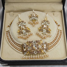PCKH00277 SDQ Oval Pearl Drop Choker Set - PCKH