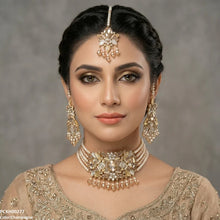 PCKH00277 SDQ Oval Pearl Drop Choker Set - PCKH