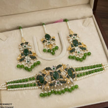 PCKH00277 SDQ Oval Pearl Drop Choker Set - PCKH