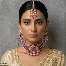 PCKH00277 SDQ Oval Pearl Drop Choker Set - PCKH
