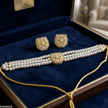 PCKH00278 MZM Flower Pearl Choker Set - PCKH