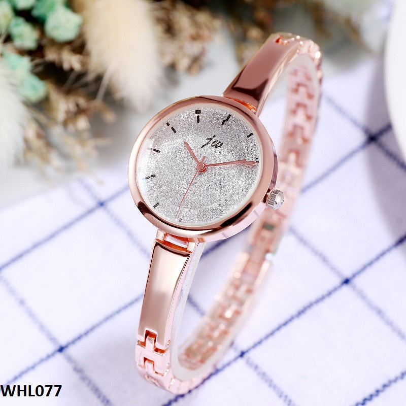 WHL077 CZH Plain Round Watch - WHL