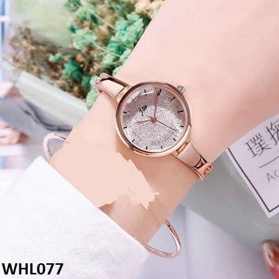 WHL077 CZH Plain Round Watch - WHL