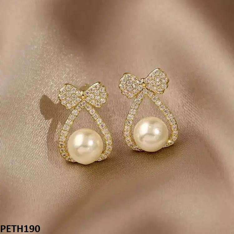 PETH190 SDQ Bow Pearl Tops Pair - PETH