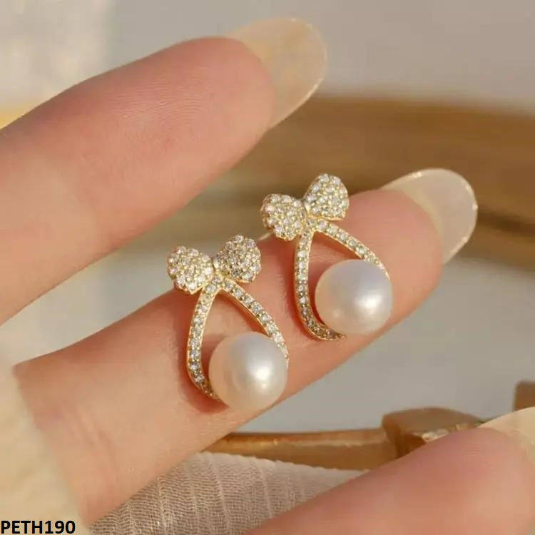PETH190 SDQ Bow Pearl Tops Pair - PETH