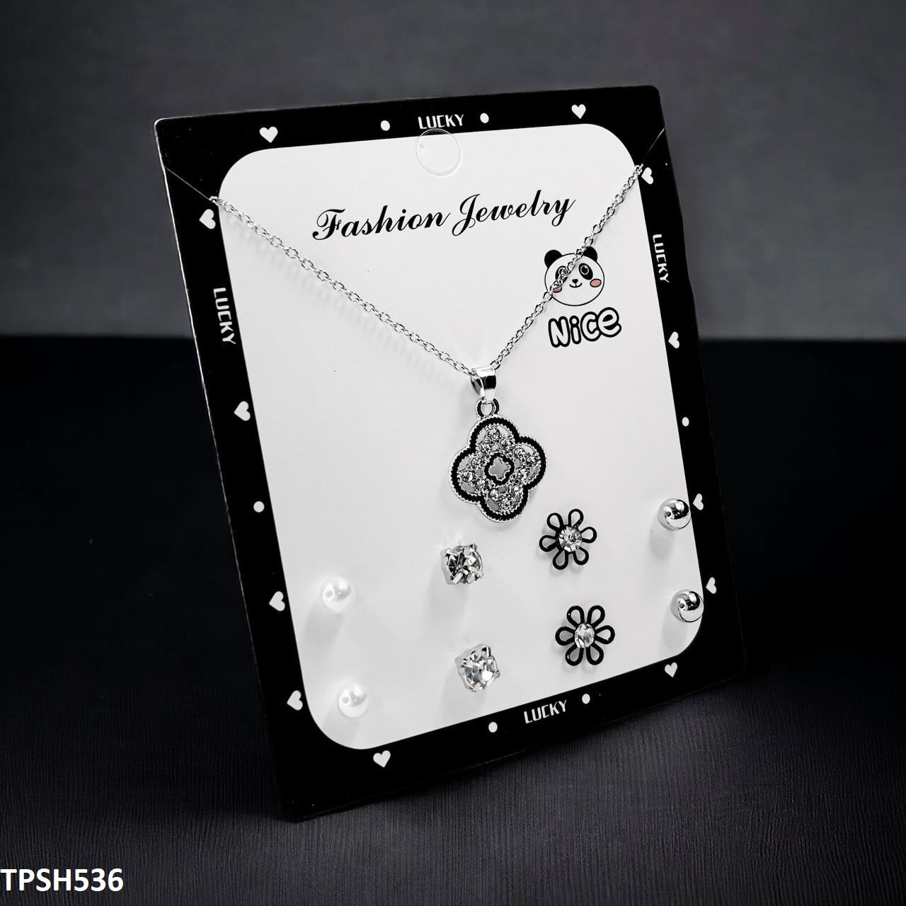 TPSH536 FNG Imp Flower Pendent Set - TPSH