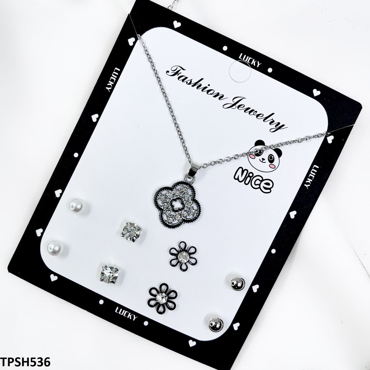 TPSH536 FNG Imp Flower Pendent Set - TPSH