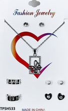 TPSH533 FNG Butterfly/Flower (Random Rings) Pendent Set - TPSH
