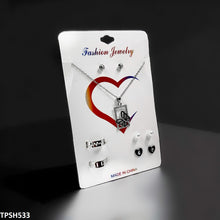 TPSH533 FNG Butterfly/Flower (Random Rings) Pendent Set - TPSH